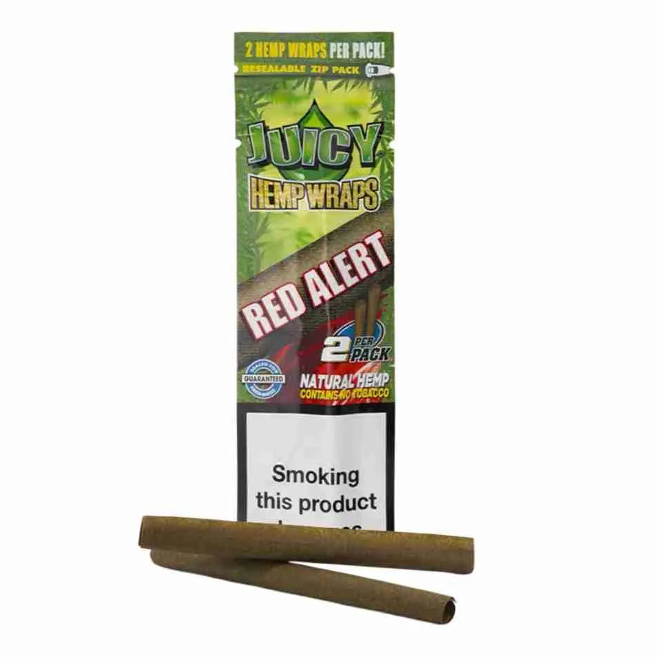 Juicy Jay Red Alert hemp wraps tobacco free flavoured blunt wraps