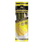 King Palm Banana Cream real leaf blunt wraps with squeeze and pop terpene filter and packing stick