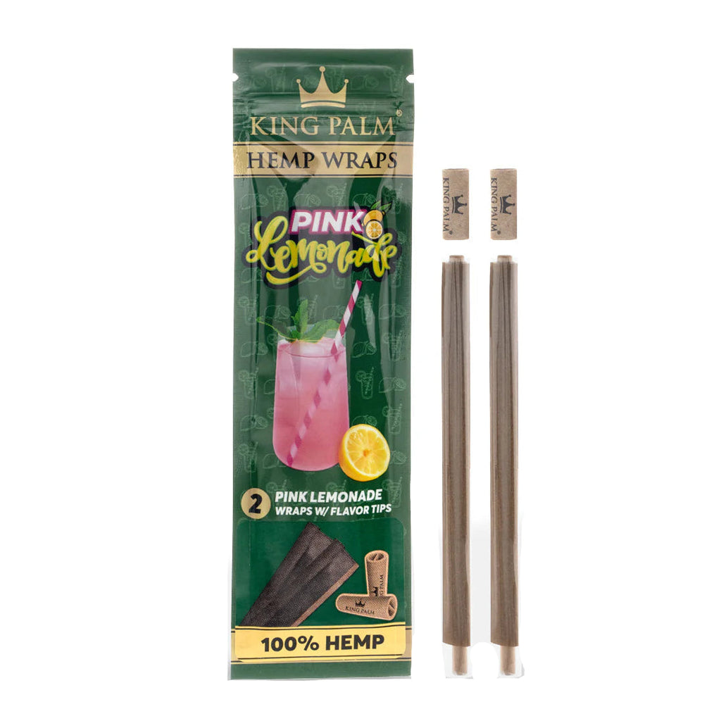 King Palm Pink Lemonade hemp wraps tobacco free flavored hemp blunt wraps