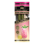 King Palm Pink Lemonade mini blunt wraps made from natural palm leaves with terpene infused squeeze and pop filter
