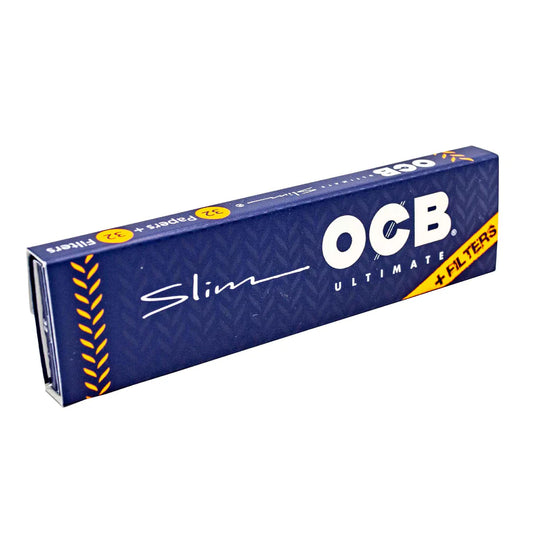 OCB Blue Ultimate Slim kingsize rolling papers with tips ultra thin premium paper pack