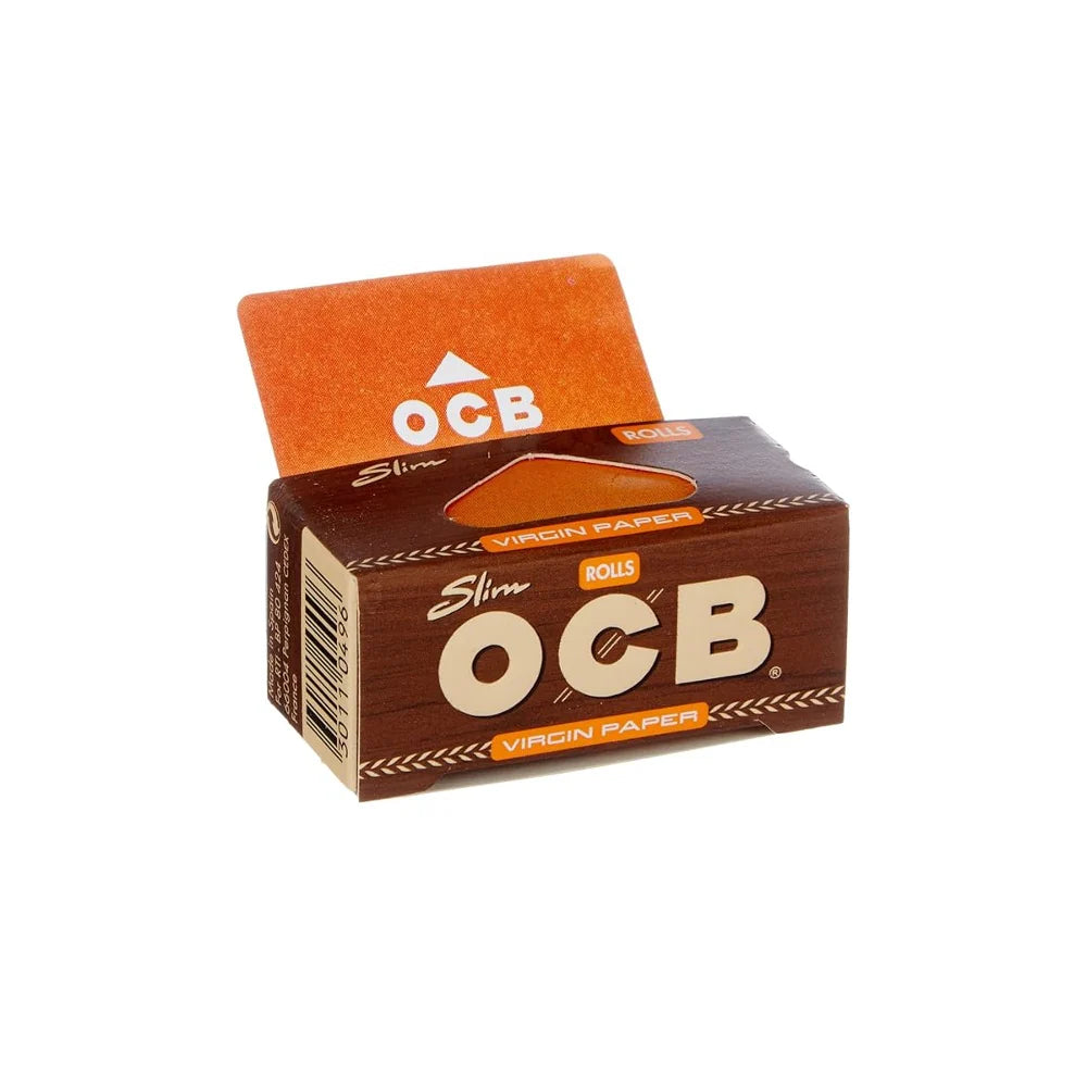 OCB Brown 4 meter slim virgin rolling paper roll
