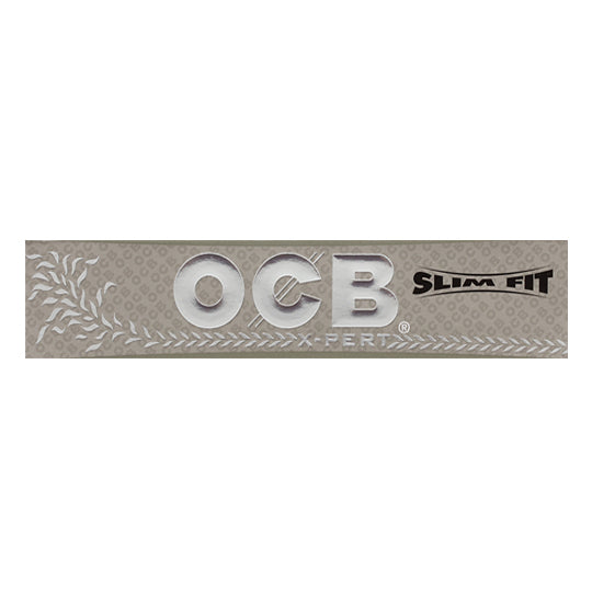 OCB Silver Slim Fit kingsize rolling papers ultra thin silver paper pack