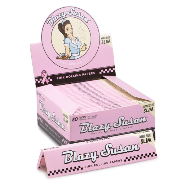 Blazy Susan Pink Kingsize Rolling Papers - Everyday Smoking 