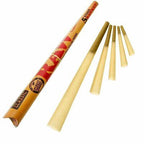 RAW 5 Stage RAWKET pre rolled cones set showing five different cone sizes made from natural unrefined RAW rolling paper.