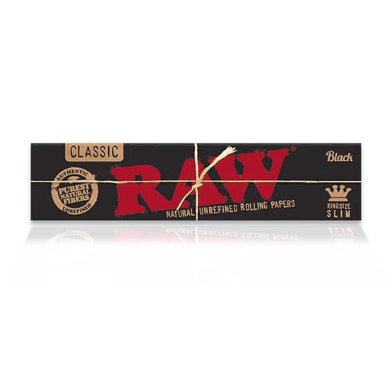 RAW Black Classic Kingsize rolling papers ultra thin unrefined pack
