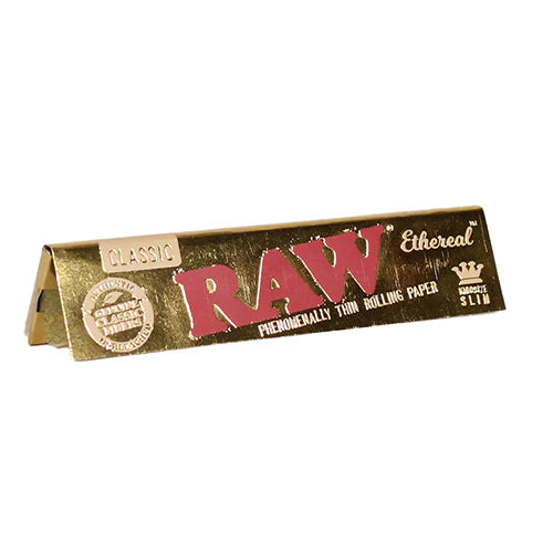 RAW Gold Classic Kingsize rolling papers ultra-thin premium papers with slow even burn