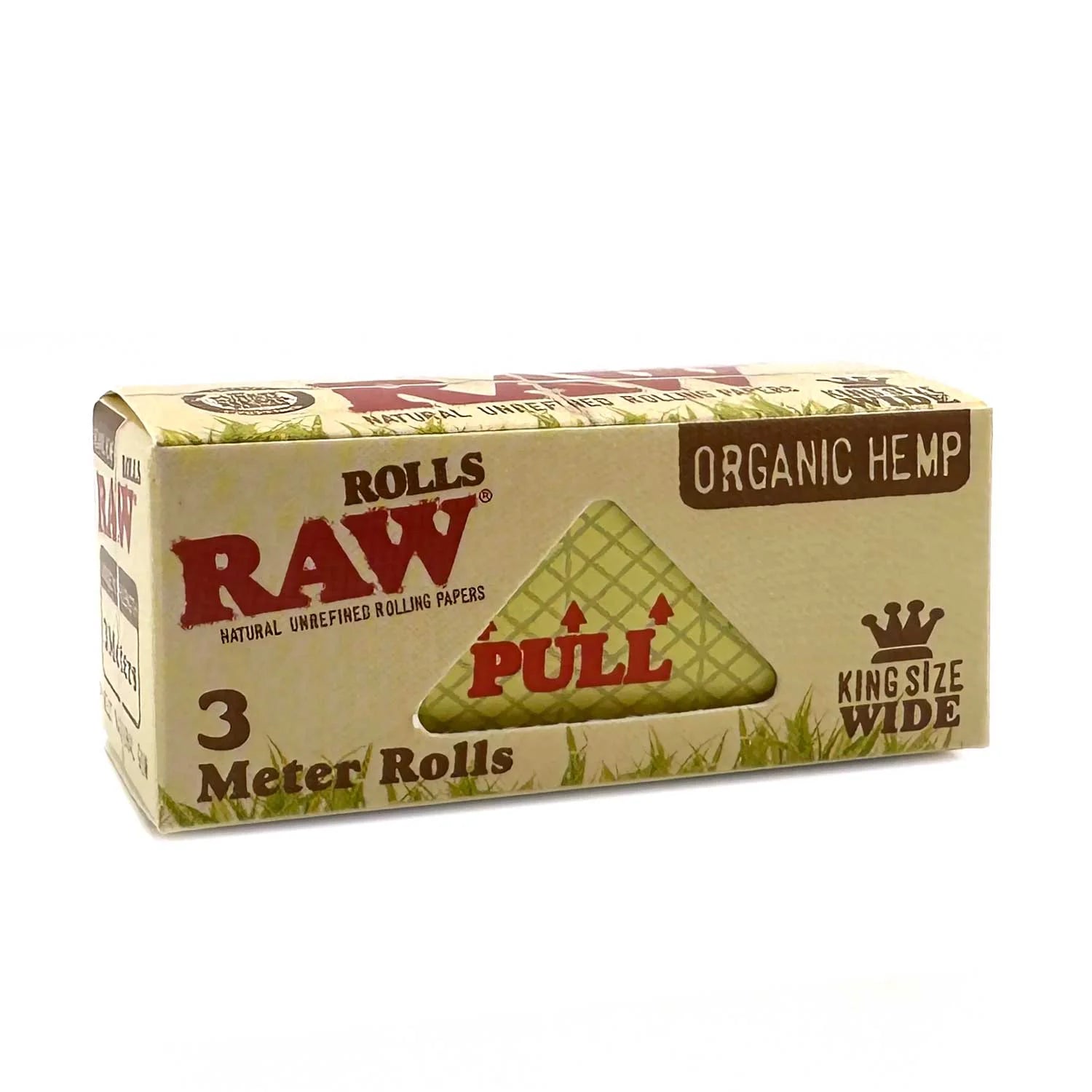 RAW Organic Hemp 3 meter king size wide rolling paper roll
