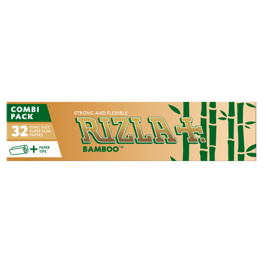 Rizla Bamboo Combi Pack Kingsize rolling papers super slim with paper tips bamboo based pack
