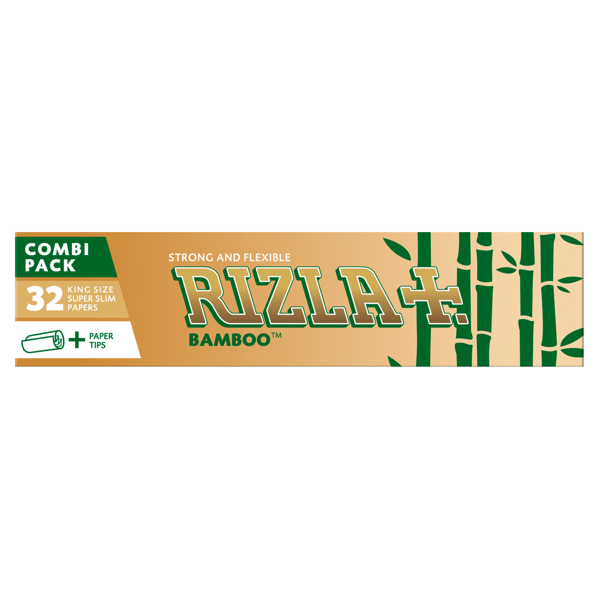 Rizla Bamboo Combi Pack Kingsize rolling papers super slim with paper tips bamboo based pack