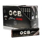 OCB Black Premium Slim Kingsize Rolling Papers with Tips - Everyday Smoking 