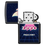 Zippo Press Start Retro Gamer Neon Grid Windproof Lighter - Everyday Smoking 