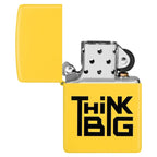 Zippo Think Big Yellow Matte Bold Windproof Lighter - Everyday Smoking 