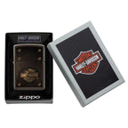 Zippo Harley-Davidson Black and Gold Windproof Lighter - Everyday Smoking 