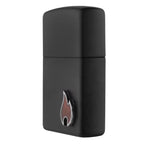 Zippo Black Matte Flame Emblem Windproof Lighter - Everyday Smoking 