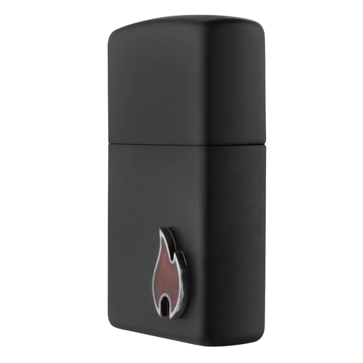 Zippo Black Matte Flame Emblem Windproof Lighter - Everyday Smoking 