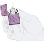 Zippo Purple Ornate Line Art Windproof Lighter - Everyday Smoking 