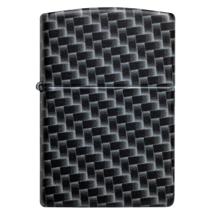 Zippo Carbon Fibre Look Black Matte Windproof Lighter - Everyday Smoking 
