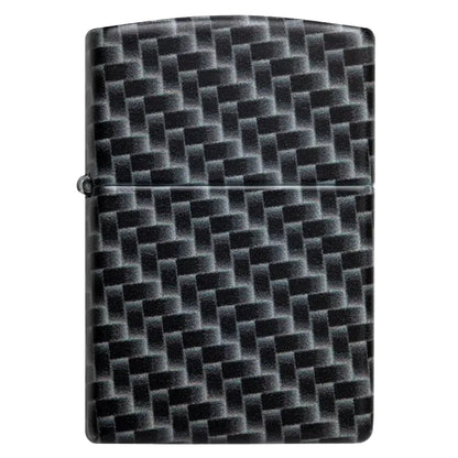 Zippo Carbon Fibre Look Black Matte Windproof Lighter - Everyday Smoking 