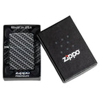 Zippo Carbon Fibre Look Black Matte Windproof Lighter - Everyday Smoking 