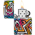 Zippo Bold Multicolour Geometric Design Windproof Lighter - Everyday Smoking 