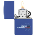 Zippo Blue Matte Moving Forward Windproof Lighter - Everyday Smoking 