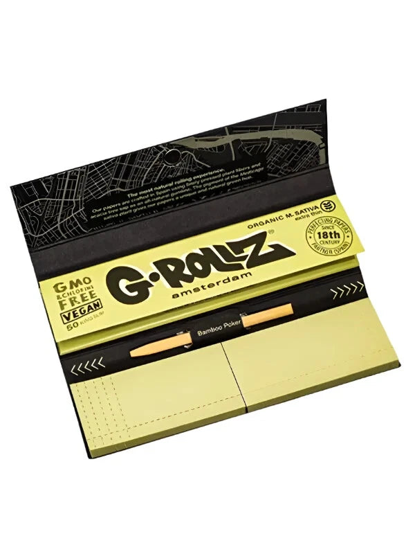 G Rollz Medicago Sativa King Size Papers with Tips & Bamboo Poker - Everyday Smoking 