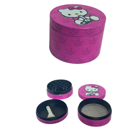 Pink Hello Kitty 4 Piece Metal Grinder - Everyday Smoking 