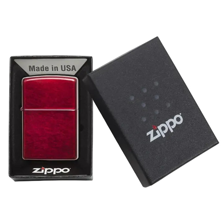 Zippo Classic Candy Apple Red Windproof Lighter - Everyday Smoking 