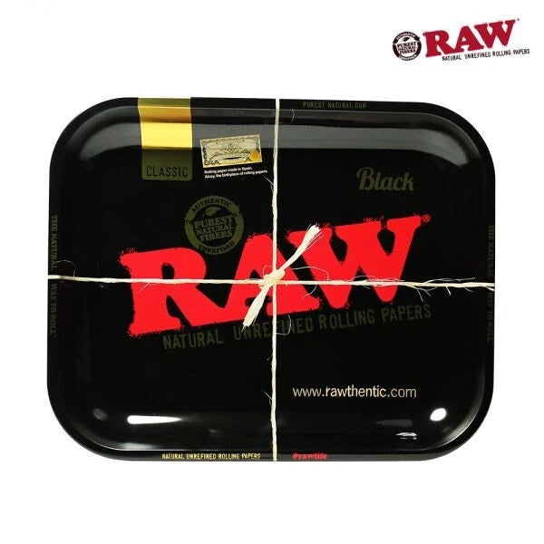 RAW Black Small Rolling Tray - Everyday Smoking 