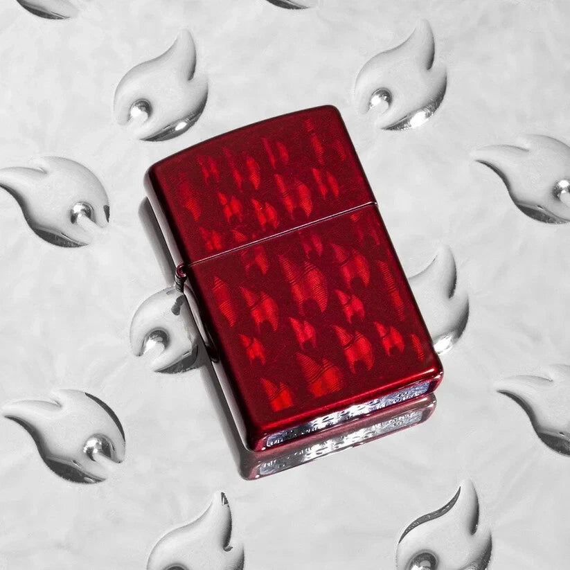 Zippo Red Flame Pattern Design Windproof Lighter - Everyday Smoking 