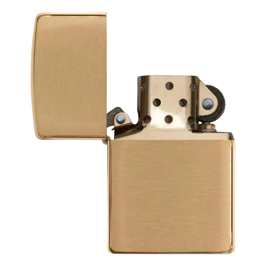 Zippo Classic Brushed Brass Windproof Lighter - Everyday Smoking 