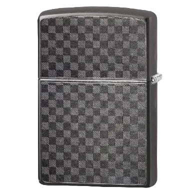Zippo Black Ice Checkered Design Windproof Lighter - Everyday Smoking 