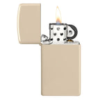 Zippo Slim Flat Sand Finish Windproof Lighter - Everyday Smoking 