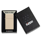 Zippo Slim Flat Sand Finish Windproof Lighter - Everyday Smoking 