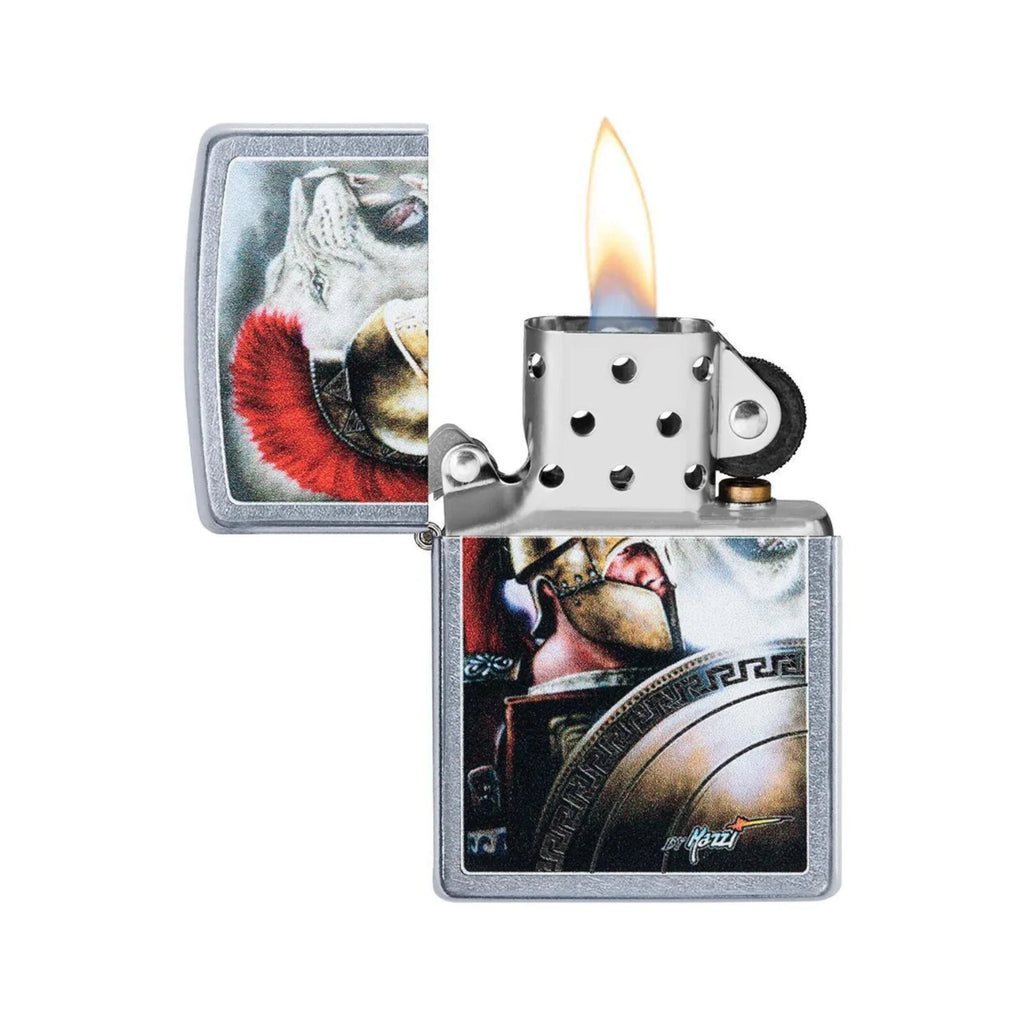 Zippo Mazzi Roman Warrior Lion Windproof Lighter - Everyday Smoking 