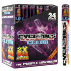 Cyclones "The Purple Unknown" clear pre-rolled cones, natural paper with purple design, ready for filling and smoking.