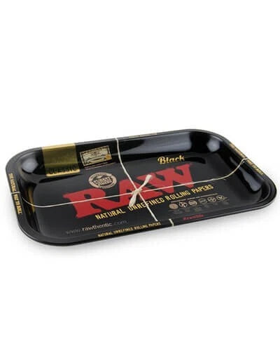 RAW Black Small Rolling Tray - Everyday Smoking 