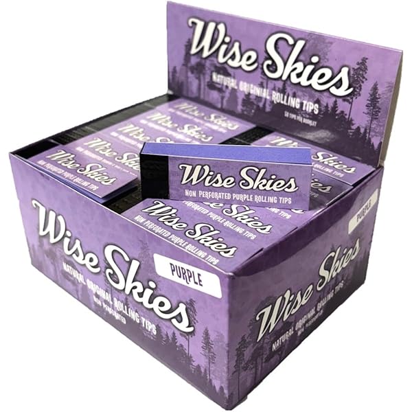 Wise Skies purple non perforated rolling tips
