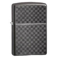 Zippo Black Ice checkered windproof lighter refillable metal design