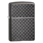 Zippo Black Ice checkered windproof lighter refillable metal design