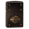 Zippo Harley-Davidson windproof lighter black textured finish gold logo