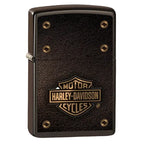 Zippo Harley-Davidson windproof lighter black textured finish gold logo